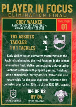 2022 NRL Player In Focus #IFF04 Cody Walker Back
